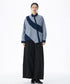 Diagonal Panel Sheer Shirt